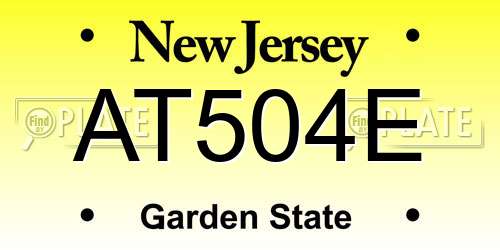 AT504E New Jersey License Plate