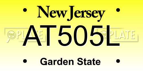 AT505L New Jersey License Plate
