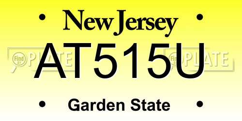 AT515U New Jersey License Plate