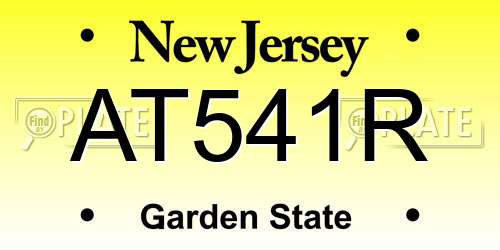 AT541R New Jersey License Plate