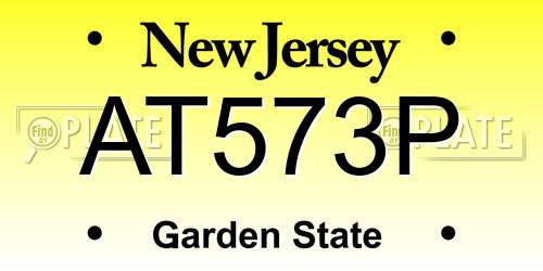 AT573P New Jersey License Plate