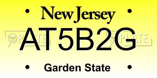 AT5B2G New Jersey License Plate