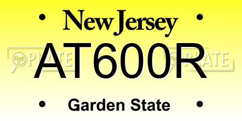 AT600R New Jersey License Plate