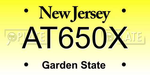 AT650X New Jersey License Plate