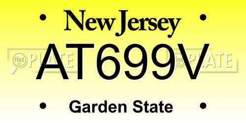 AT699V New Jersey License Plate