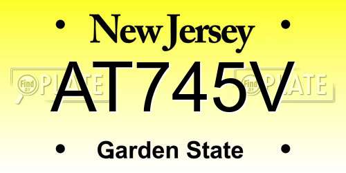 AT745V New Jersey License Plate