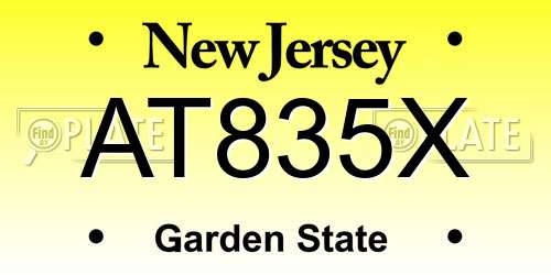 AT835X New Jersey License Plate