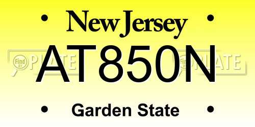 AT850N New Jersey License Plate