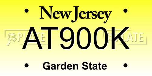 AT900K New Jersey License Plate