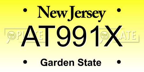 AT991X New Jersey License Plate