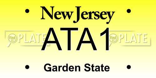 ATA1 New Jersey License Plate