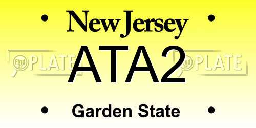 ATA2 New Jersey License Plate