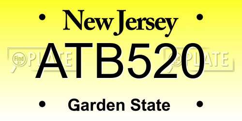 ATB520 New Jersey License Plate