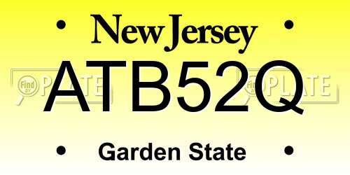 ATB52Q New Jersey License Plate