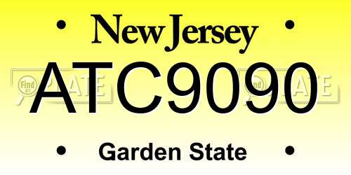 ATC9090 New Jersey License Plate