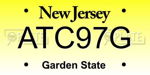 ATC97G New Jersey License Plate