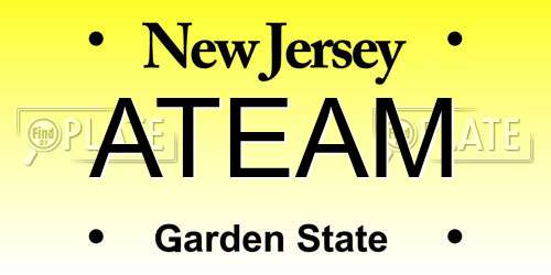 ATEAM New Jersey License Plate