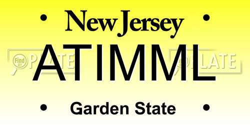 ATIMML New Jersey License Plate