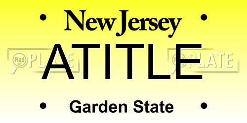 ATITLE New Jersey License Plate