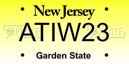 ATIW23 New Jersey License Plate