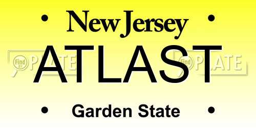 ATLAST New Jersey License Plate