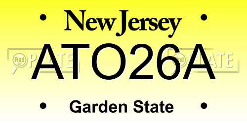 ATO26A New Jersey License Plate