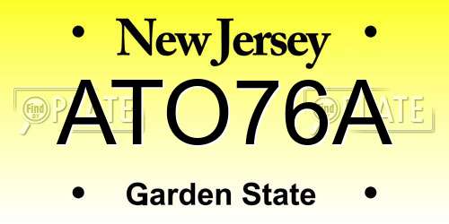 ATO76A New Jersey License Plate