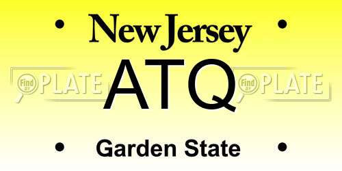 ATQ New Jersey License Plate