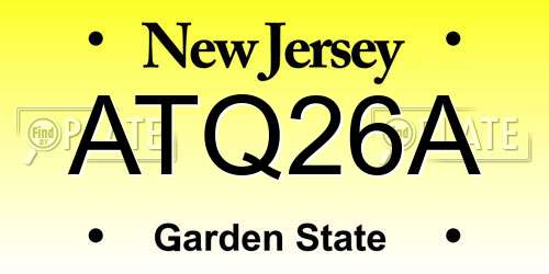 ATQ26A New Jersey License Plate