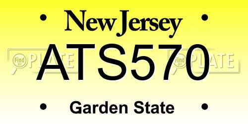 ATS570 New Jersey License Plate