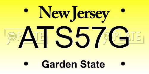 ATS57G New Jersey License Plate