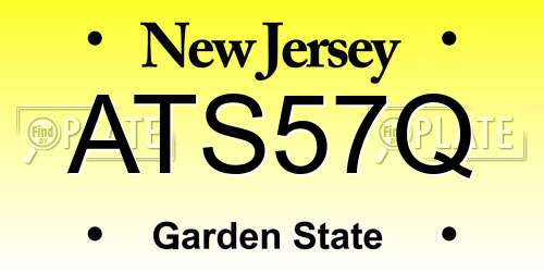 ATS57Q New Jersey License Plate