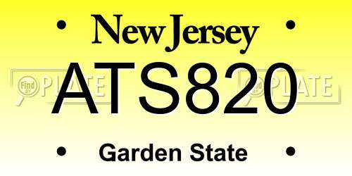 ATS820 New Jersey License Plate