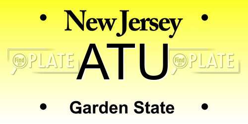 ATU New Jersey License Plate