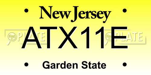 ATX11E New Jersey License Plate