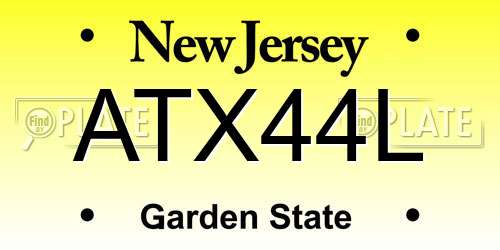 ATX44L New Jersey License Plate