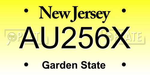 AU256X New Jersey License Plate