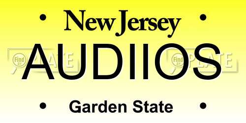 AUDIIOS New Jersey License Plate
