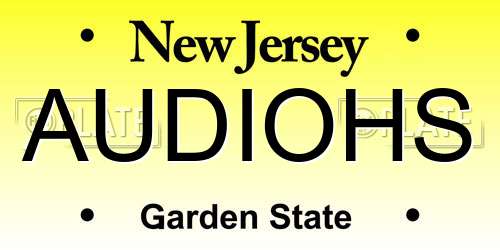 AUDIOHS New Jersey License Plate