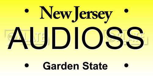 AUDIOSS New Jersey License Plate