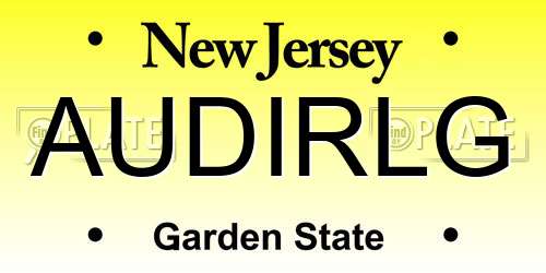 AUDIRLG New Jersey License Plate