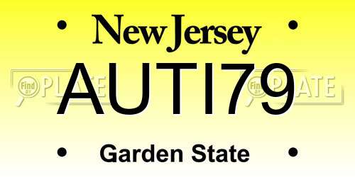 AUTI79 New Jersey License Plate