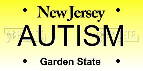 AUTISM New Jersey License Plate