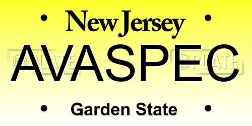 AVASPEC New Jersey License Plate