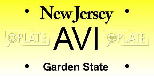 AVI New Jersey License Plate