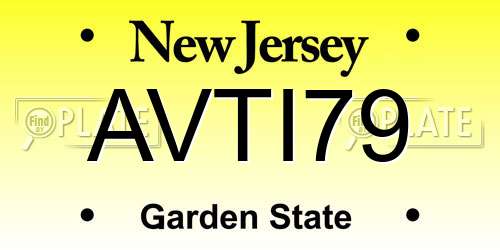 AVTI79 New Jersey License Plate