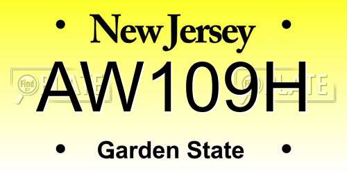 AW109H New Jersey License Plate
