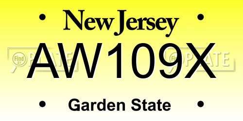 AW109X New Jersey License Plate