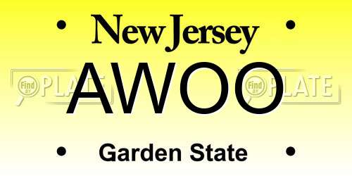 AWOO New Jersey License Plate