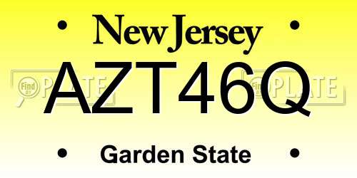 AZT46Q New Jersey License Plate